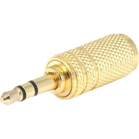 UPC: 0844660071600 | Monoprice Metal 3.5mm TRS Stereo Plug to 3.5mm TS Mono Jack Adapter  Gold Plated