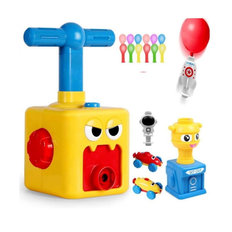 Lanzador De Coches Con Globos: Kit De 3 Coches Propulsados Por Aire, Bomba Y 12 Globos, Juego Educativo De Física
