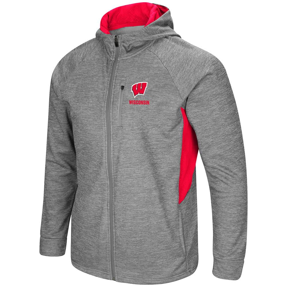 Mens Wisconsin Badgers Full Zip Jacket S by Colosseum