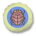 thumbnail image 1 of Singularity Bizarrerie Beetle Scarab Round Throw Pillow Home Decoration Cushion, 1 of 3