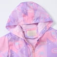 thumbnail image 5 of 3-4 Years Toddler Toddler Rain Jacket Kids Cartoon Windbreaker Coat Baby Girl Boy Zip Hooded Outerwear Fall Infant Raincoat Light Purple Hoodie, 5 of 9