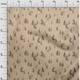 thumbnail image 2 of oneOone Cotton Jersey Light Brown Fabric Yacht Nautical Diy Clothing Quilting Fabric Print Fabric By Yard 58 Inch Wide, 2 of 4