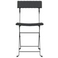 thumbnail image 2 of vidaXL Folding Bistro Chairs 2 pcs Black Poly Rattan and Steel, 2 of 5