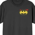 thumbnail image 2 of Batman A Perfect Match Crew Neck Short Sleeve Charcoal Women's T-shirt, 2 of 4