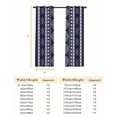 thumbnail image 6 of Navy Blue Boho Blackout Curtains for Bedroom, Vintage Ethnic Tribe Retro Abstract Art Thermal Insulated Kitchen Drapes with Grommets, Light Blocking Window Treatment, 2 Panels 42" x 63", 6 of 7