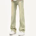 thumbnail image 3 of Pantalones vaqueros de hombre Bootcut con bolsillos Pantalones vaqueros para hombre Pantalones ajustados Slim Fit Lavado Ajustado Tubo Vintage Elástico Acampanado Kpop, 3 of 5