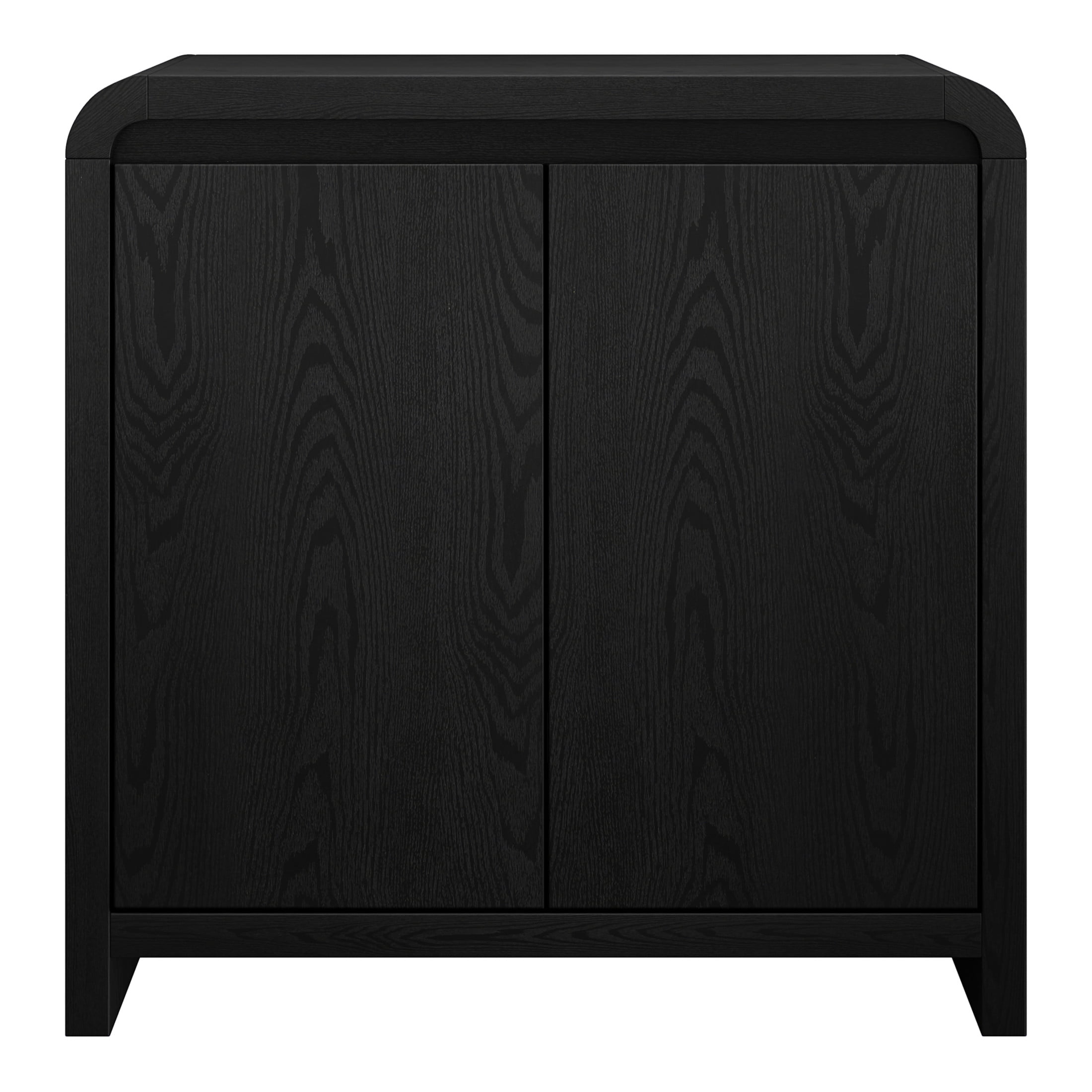 Evelyn&Zoe Modern/Contemporary 32" Wide Black Grain Accent Cabinet