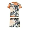 thumbnail image 6 of Looney Tunes Bugs Bunny Boys Two Piece Rash Guard Swimsuits Kids Short Sleeve Swimwear Sets Bathing Suit, 6 of 7