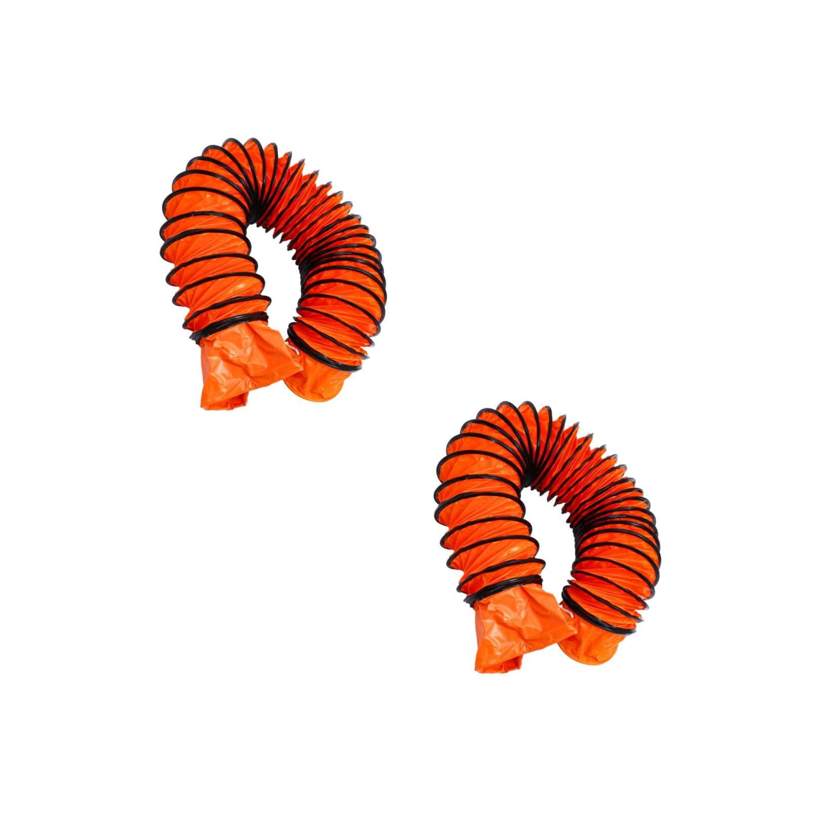 Masteelf 2 pcs  Adaptable Ventilation Tube Vent Hose Waterproof Exhaust Hose (Orange)