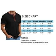 GENTS BLISS Henley Men Shirts Short Sleeve T shirts for Men Crew Neck Color Block Men Shirts