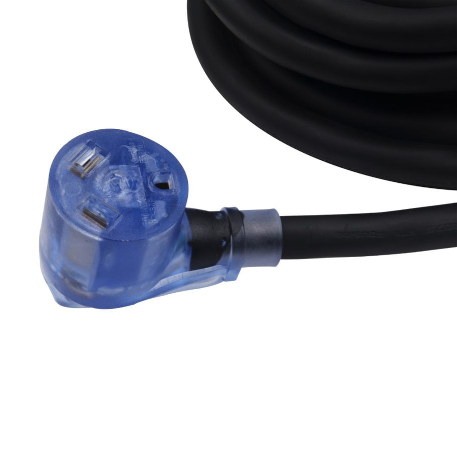 Auto Drive RV 30 Amp Extension Cord 30 feet, Black Color