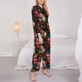 thumbnail image 5 of Wukai Rose Flowers Print Women's Pajama Set - Soft Long Sleeve Sleepwear for Comfort and Style-Small, 5 of 9