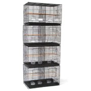 JTAOT Lot of 4 Breeding Cage with Dividor 30 x 18 x18 for Parakeet Canary Finch Loverbird (Black)