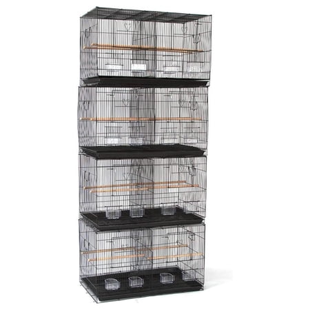JTAOT Lot of 4 Breeding Cage with Dividor 30 x 18 x18 for Parakeet Canary Finch Loverbird (Black)