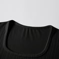 thumbnail image 5 of Olyvenn Fashion Women's Short Sleeve Scoop Neck T-Shirt Slim Fit Ribbed Knit Casual Tops Summer Basic Fitted Blouse Black M, 5 of 5