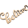 thumbnail image 2 of Krafty Supply 1/4" MDF Wood Believe- Script Font | Christmas Crafts | Merry Christmas wood | Christmas wreath | Christmas Door hanger | Wood Letter | Wood Words | Craft Letters | 16", 2 of 4