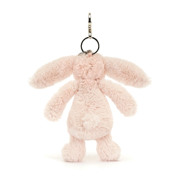 Jellycat Bashful Blush Bunny Bag Charm Plush Keychain - 3.94