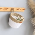 thumbnail image 5 of Cotton Rope Basket -Small Basket Hanging Wall Mounted Fruit Basket Wall Plant Holder Desktop Storage Box, 5 of 6