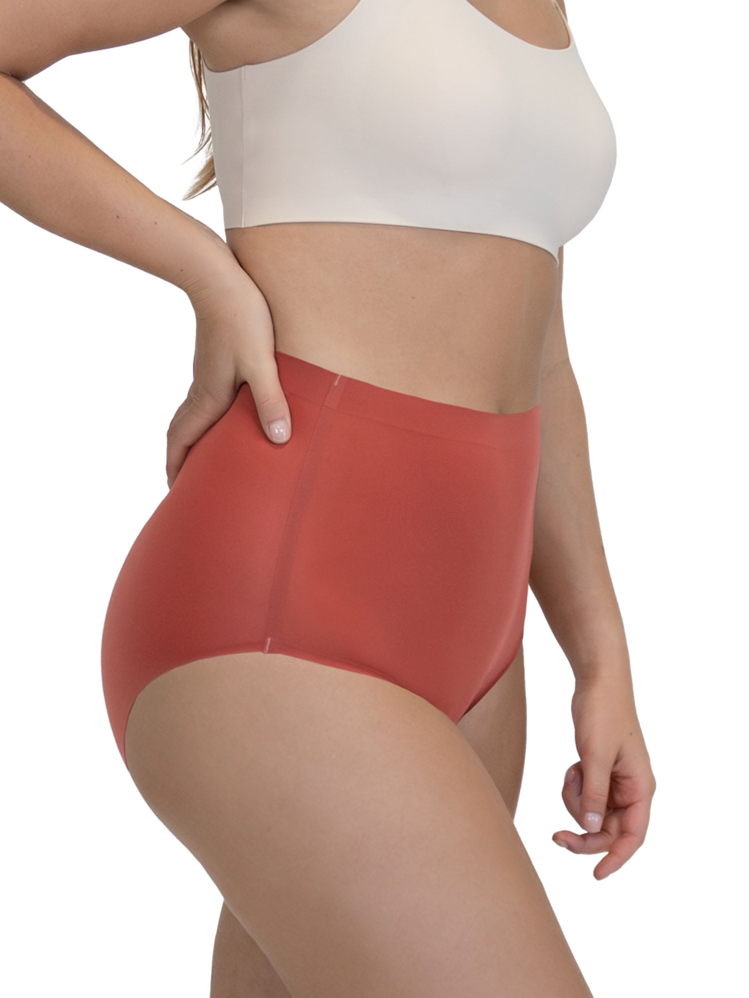No Boundaries High-Rise Brief Moderate Absorbency Period Underwear, 2-Pack, Women’s XS-XXL