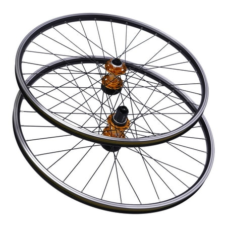 Miumaeov Mountain Bike Wheelset 29" Dual Disc Mountain Bike Wheels Aluminum Alloy Rim Quick Release Front Rear Black Flat Spokes MTB Wheelset Fit 7-11 Speed Cassette