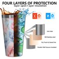 thumbnail image 3 of 16oz Tumblers Pioneer Flower Stainless Steel Vacuum Insulated Double Wall Travel Tumbler Cups Mug with Lid and Straw,Cleaning Brush for Coffee,Tea, 3 of 4