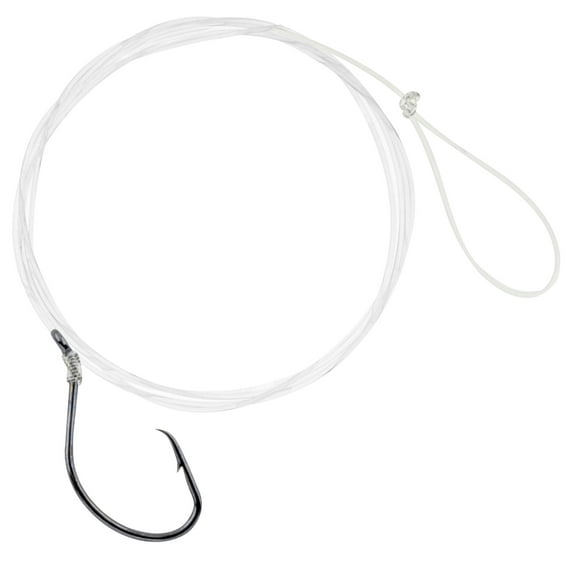 Hurricane Circle Snell w/ Size 2 Fishing Hook and 18” Clear Mono, 6-pack