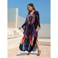 thumbnail image 2 of Plus Size Kaftan for Women Print Summer Caftan Loungewear Maxi Beach Dress Casual Housewear Over Sized moomoo Dresses Night Gown Resort Tunic Beachwear, 2 of 11