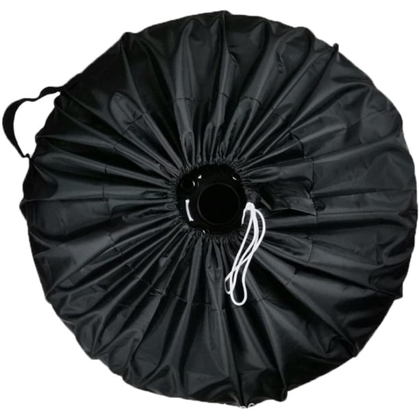 Cubierta de neumático de repuesto de tela Oxford negra - Cubierta de neumático de repuesto universal impermeable y resistente a los rayos UV para RV, barco, remolque (4 piezas)