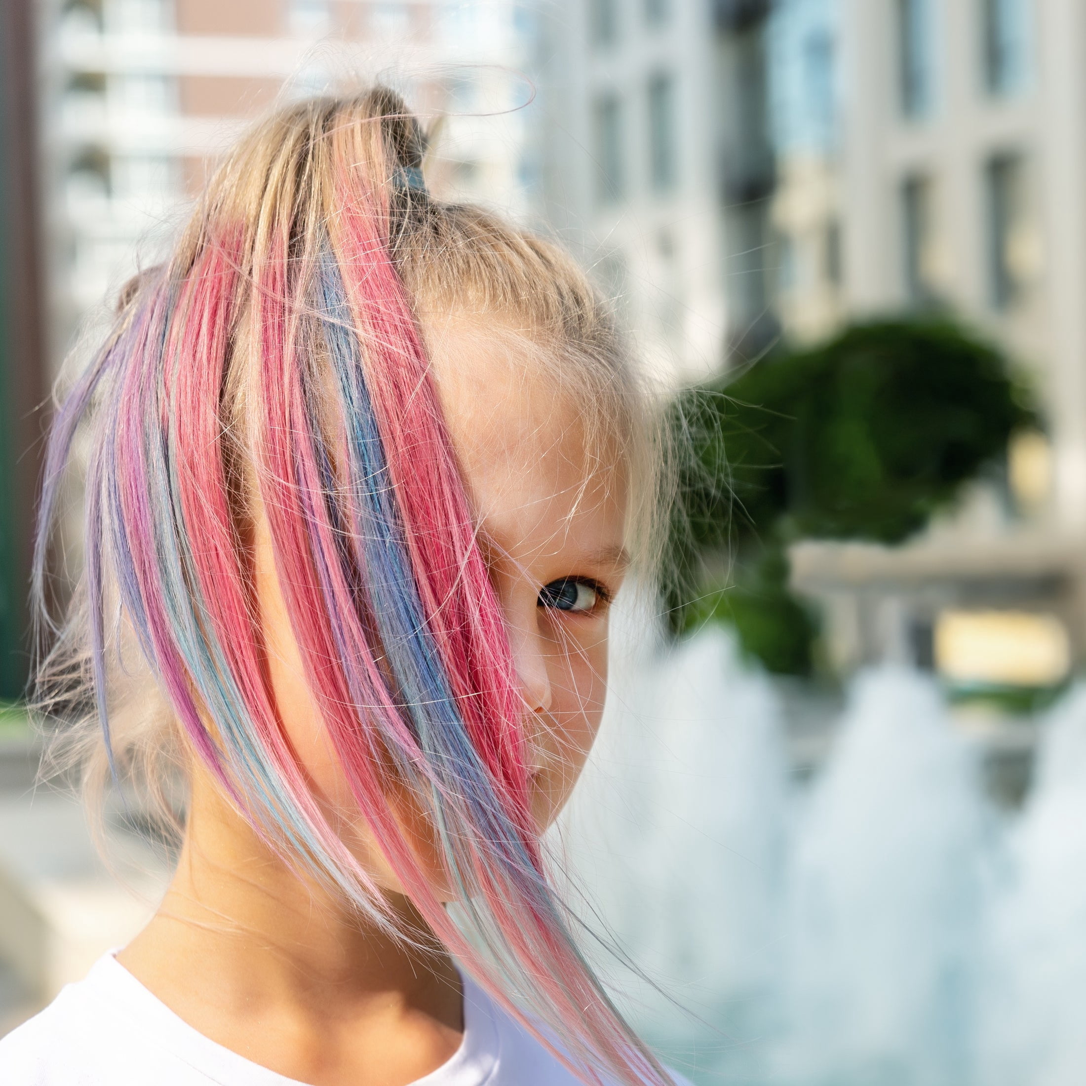 Piggy Paint Blue 8 oz. Hair Color & Conditioner in One, Kid-Friendly, Temporary Hair Color lasts 5-15 Shampoos, Cruelty-Free, Vegan, Argan Oil