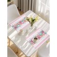 thumbnail image 5 of Summer Starfish Pink Placemats Set of 8, Beach Coral Conch Coastal Placemats for Dining Table, Place Mats for Kitchen Tabletop, Waterproof Wipeable Dining Table Mats Set, 5 of 9