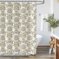 thumbnail image 3 of Boho Paisley Shower Curtain, Beige and Grey Bohemian Paisley Floral Bathroom Curtain Home Decor Waterproof Fabric Machine Washable with 12 Hooks, 3 of 6