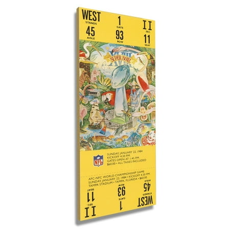 Los Angeles Raiders Super Bowl XVIII Commemorative Mini-Mega Ticket
