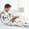 thumbnail image 6 of Salouo Farm Roosters Print Button-Front Long Sleeve Pajama Set for Men, Soft 2Pjs Men's Long Sleeve Sleepwear-XX-Large, 6 of 7
