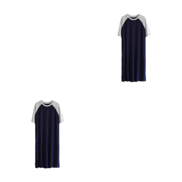 Ropa de dormir para hombre Minnieouse algodón gris claro azul marino XXL 2Conjunto