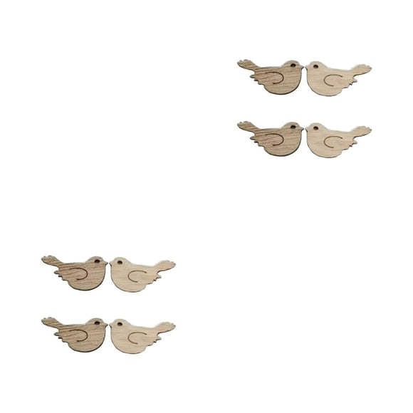 Yuarrent Paquete de 100 piezas de DIY, suministros de adorno sin pintar, decoración en forma de animales, álbum de abalorios en blanco, Tipo de aves 2piezas