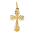 thumbnail image 3 of 14K Yellow Gold Charm Pendant Themed 23 mm 11 & Rhodium Cross, 3 of 3