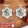 thumbnail image 3 of 3drose, Funny Worlds Greatest Outdoorsman Cartoon, 3 inch Snowflake Porcelain Ornament, 3 of 7