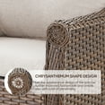thumbnail image 4 of POCASSY Set of 2 Outdoor Accent Lounge Chairs with Cushions, Patio Wicker Chairs with Brown PE Wicker Rattan for Porch, Deck, Backyard, Beige, 4 of 6