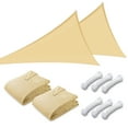 thumbnail image 1 of Yescom 2 Pack 20 Pieds 97 % Bloc UV Triangle Voile d'Ombrage Couverture de Piscine Extérieure Filet, 1 of 10