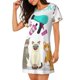 thumbnail image 2 of Balery Pet Care Grooming Camisón de manga corta con cuello redondo para mujer, cómodo y elegante., 2 of 6
