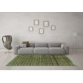thumbnail image 3 of Ahgly Company Machine Washable Indoor Square Abstract Turquoise Blue Modern Area Rugs, 7' Square, 3 of 4