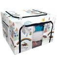thumbnail image 1 of EREHome fairy tale unicorn rainbow castle magic gemstones clouds white Storage Bag Clear Window Storage Bins Boxes Large Capacity Foldable Stackable Organizer With Steel Metal Frame For Clothes,Closets, 1 of 3