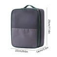 thumbnail image 3 of Zapatero, organizador de zapatero de tres posiciones, caja organizadora de zapatos de viaje, bolsa de almacenamiento de zapatos portátil impermeable con 3 compartimentos, se puede fijar a la partición, 3 of 6