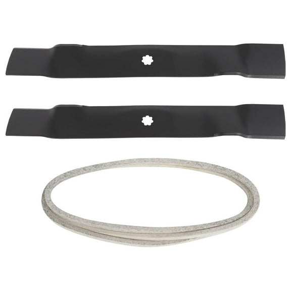 Deck Blade Belt Kit for D105 E100 LA100 X105 GX22151 GY20570 GY20850 GX20072 42 Inch Deck Rebuild Kit 1 Belt 2 Mower Blades