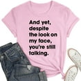 thumbnail image 5 of Women's Funny Graphic T-Shirts Sarcastic Novelty Tees with Humorous Sayings for Casual Wear, 5 of 5