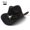 black, variant on Clearance! Ethnic Style Western Cowboy Hat Women's Wool Hat Jazz Hat Western Cowboy Hat coffee