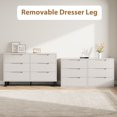 thumbnail image 5 of Accreate 47.2 Inch Freestanding Vertical Dresser Cabinet with 6 Drawer and Storage Wooden Closet Storage Chest for Living Room Hallway Entryway Bedroom, 5 of 7