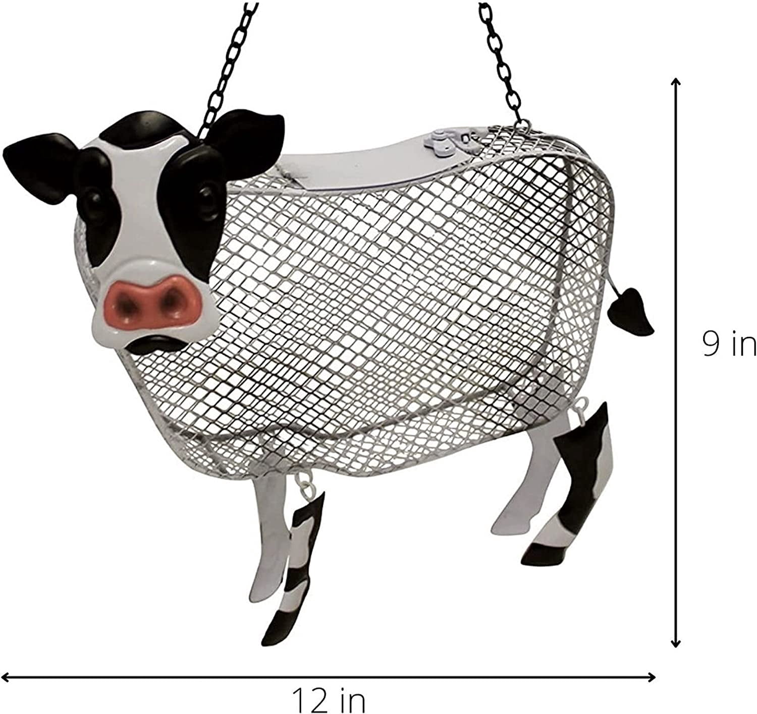Gift Essentials Metal Mesh Bird Feeder, Sunflower Seed Feeder, Cow