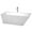 White / Polished Chrome Trim, variant on Hannah 67 Inch Freestanding Bathtub in White with Shiny White Trim and Floor Mounted Faucet in Matte Black