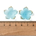 thumbnail image 3 of Transparent Acrylic Bead Caps with Golden Edge Flower Light Sky Blue 23.5x1.5mm Hole: 1.5mm about 962pcs/500g, 3 of 3